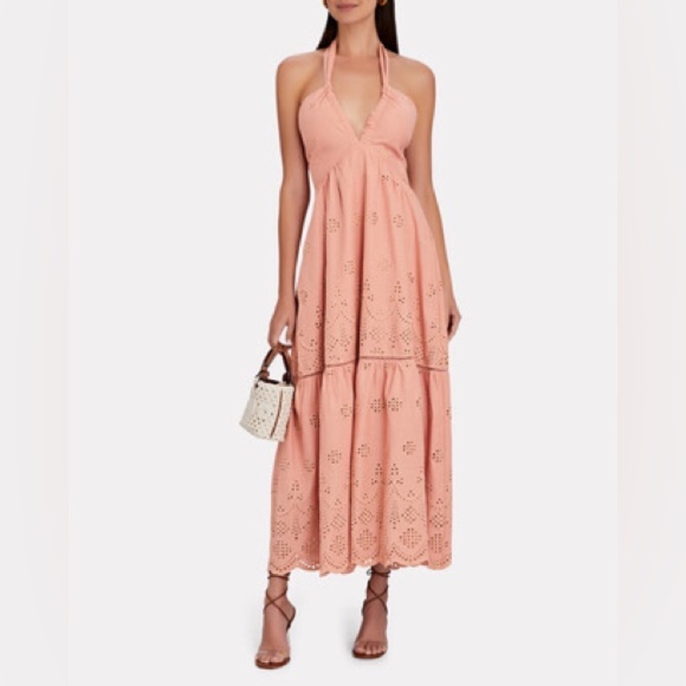 Intermix Kivari Cassidy Eyelet Halter Maxi Dress - Picture 8 of 8